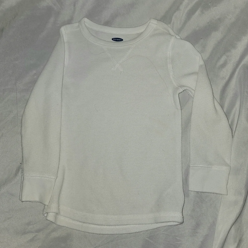 Old Navy Kids White Waffle Long Sleeve Tee Boys Size 3t